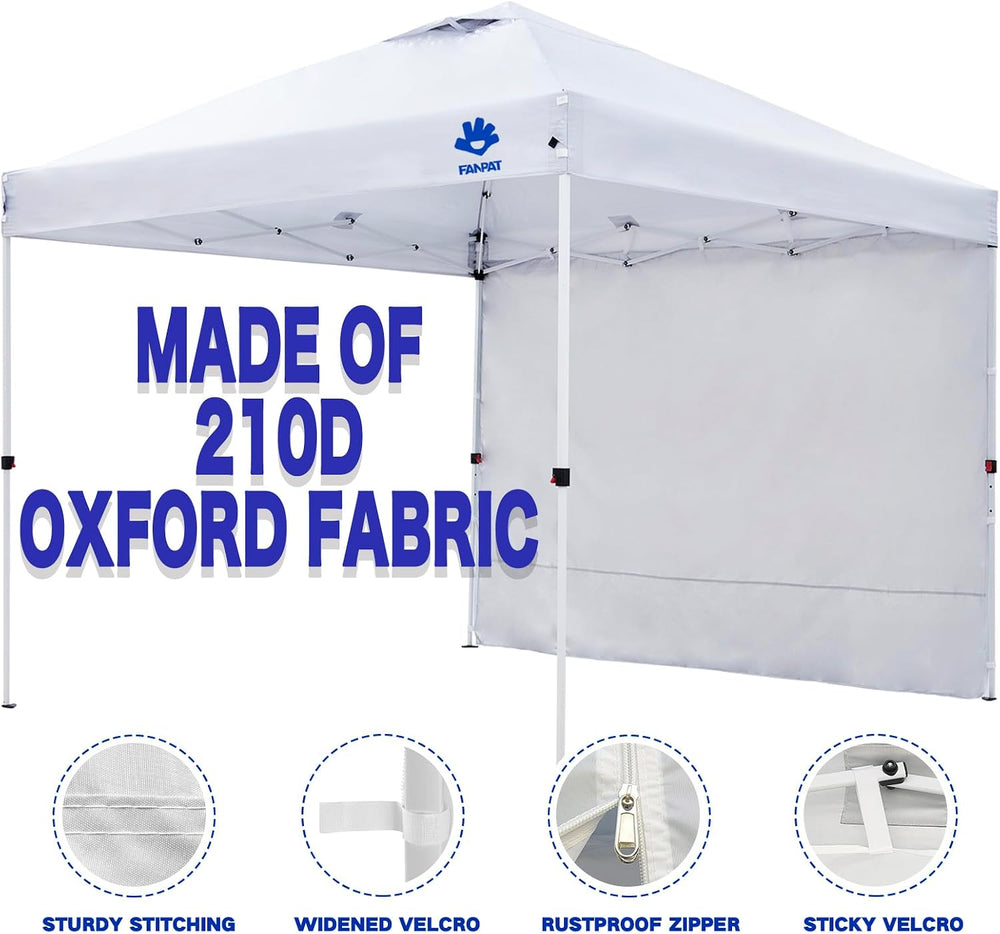FANPAT 10x10 Canopy Sidewalls for Canopy Frame, White (3Pcs Sidewalls Only)