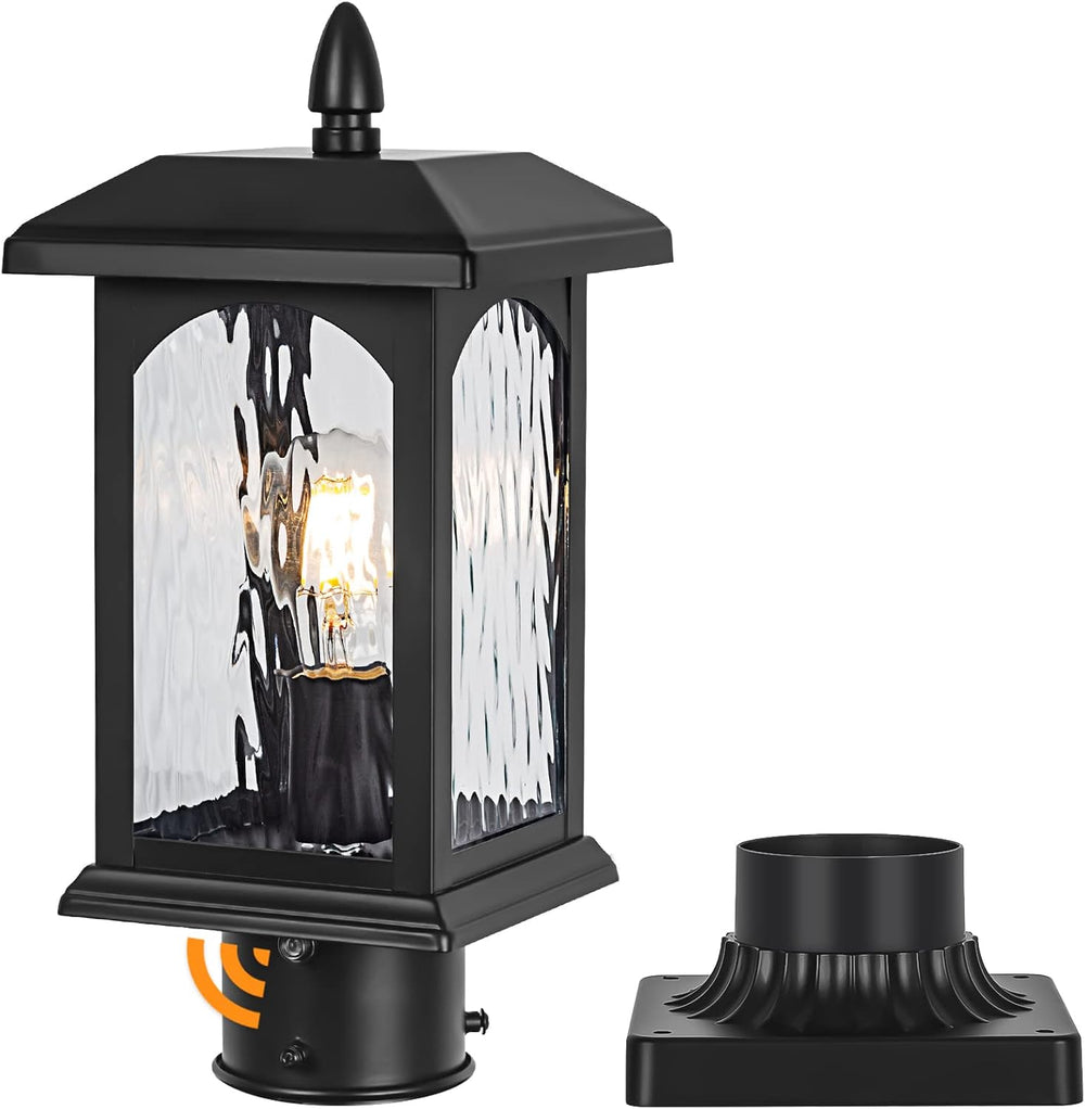 FILIYANO Dusk to Dawn Outdoor Post Lights, Pier Base Included, 1 Pack