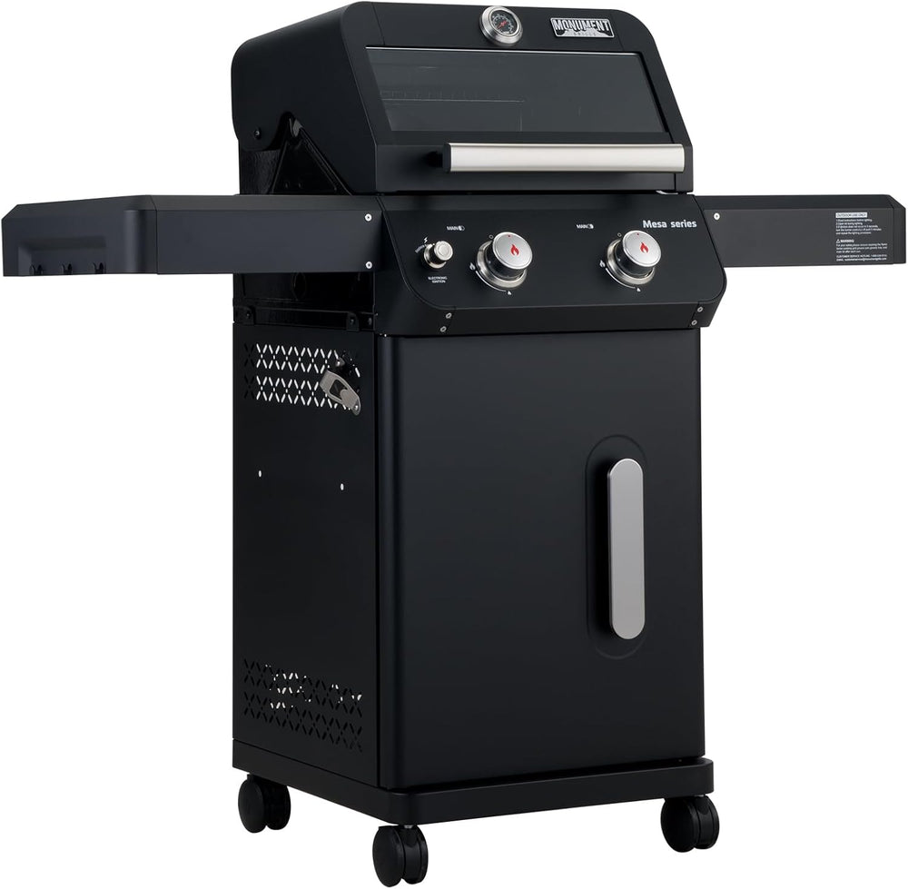 Monument Grills 2-Burner Stainless Steel Liquid Propane Gas Grill, Two Foldab...