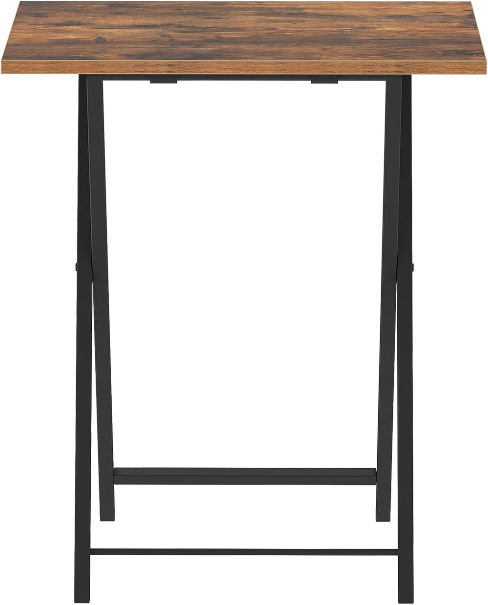 HOOBRO Folding TV Tray Tables, Set of 2 Side Table for Small Space, Industria...
