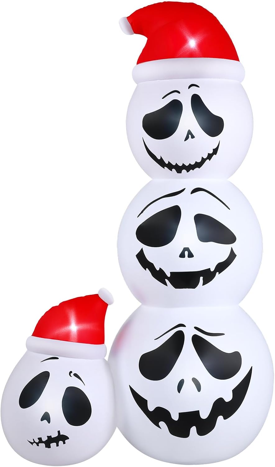 Leyndo 6ft Christmas Inflatable, Skeleton Inflatable with Santa Hat Christmas...