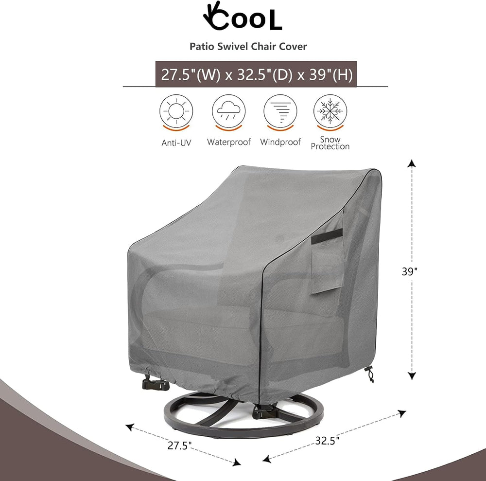 Okcool Patio Chair Covers,Heavy Duty 600D Outdoor Furniture Covers Fits up to...