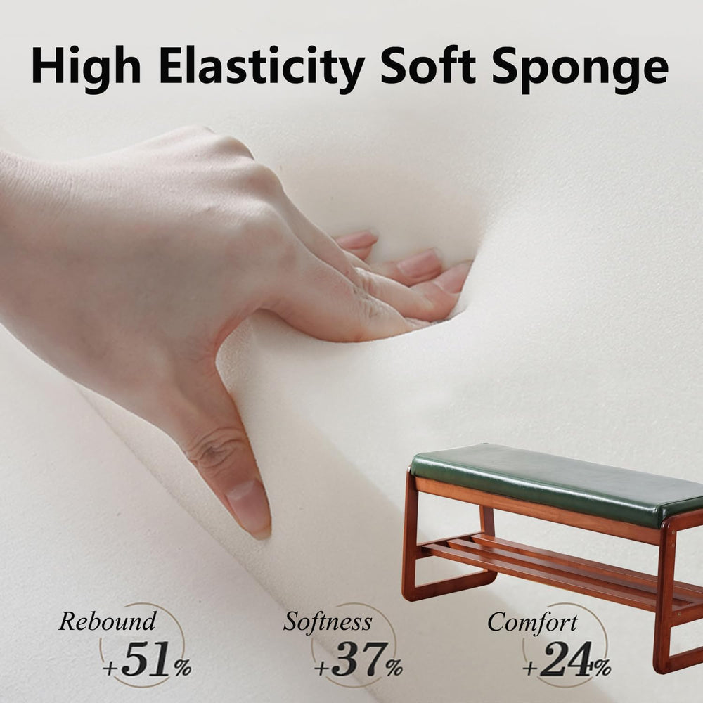SOBIBO Solid Wood Shoe Bench, 2-Tier Wooden Entryway Bench, Modern Shoe Rack ...