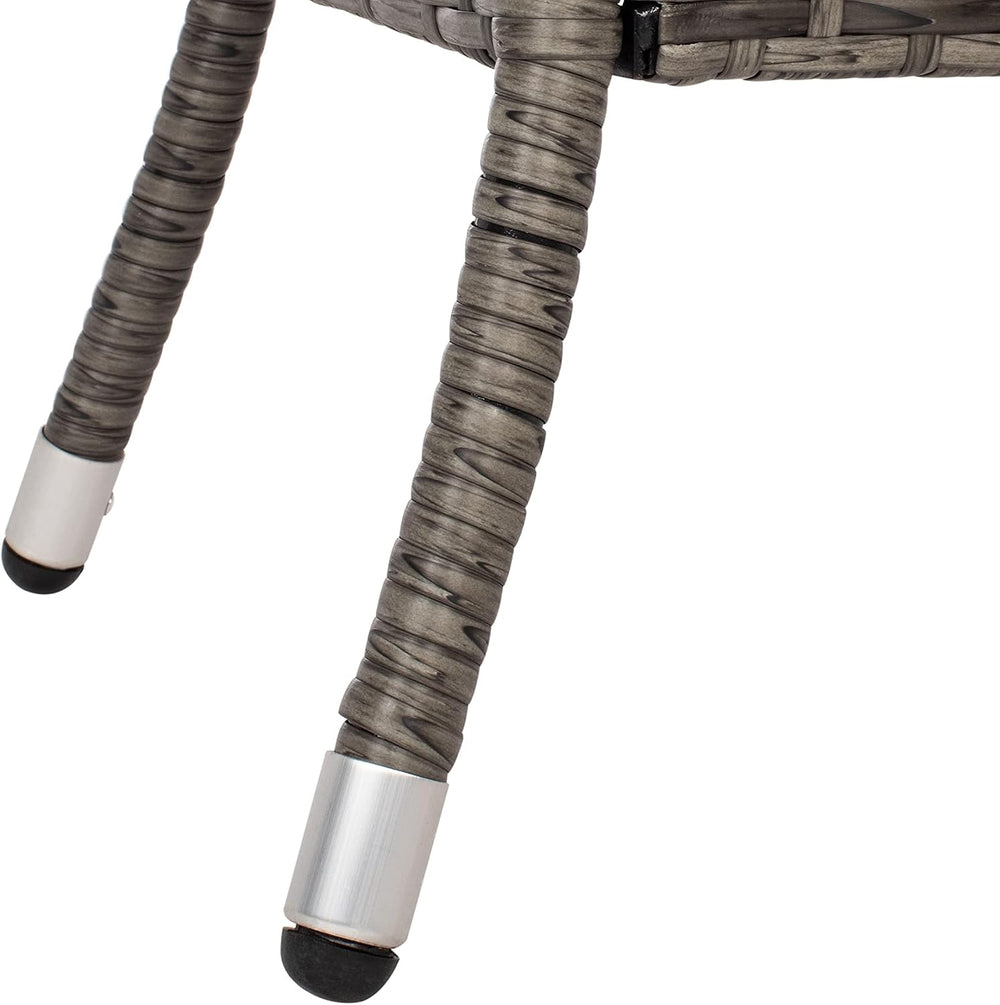 SAFAVIEH Outdoor - Edna 3-Piece Lounge Set - Grey Brown & White - Steel F...