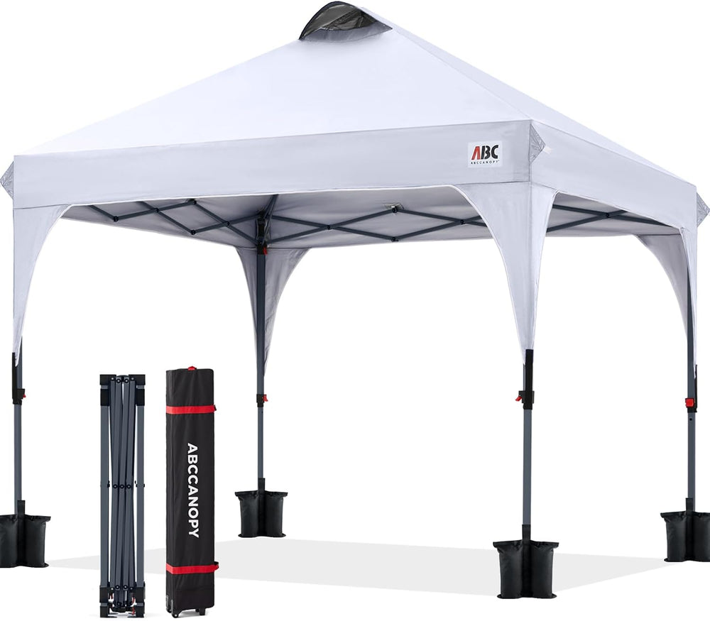 ABCCANOPY 8x8 Pop up Canopy Tent Instant Outdoor Shelter, White
