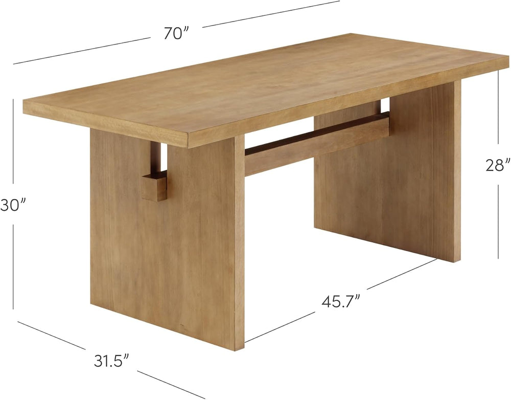 Nathan James Briggs Modern Dining Table for 6, Small Rectangle Dining Table, ...