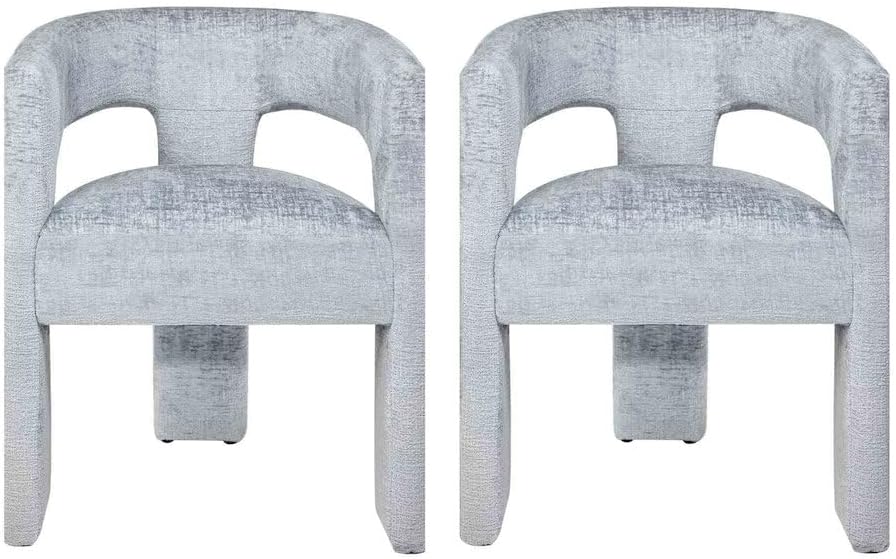 Jofran Gwen Jacquard Upholstered Accent Chair, Modern Luxury Plush Sculptural...