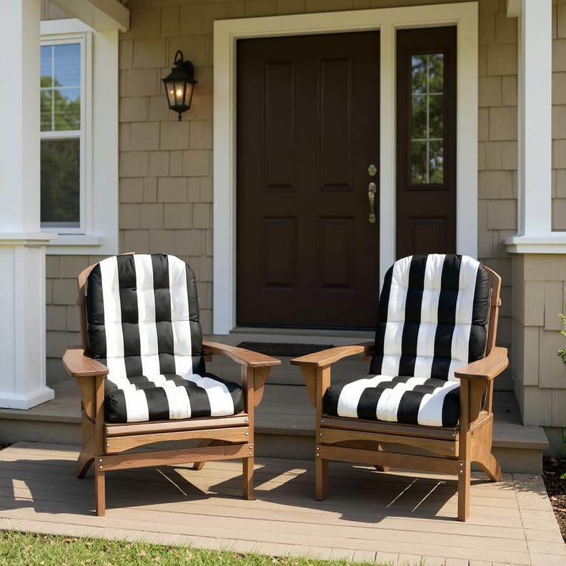 Tufted Adirondack Chair Cushion | 42.5"x 21"| All-Weather Spun Fabr...