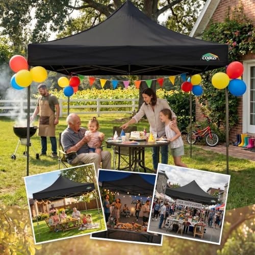 COBIZI 10x10 Heavy Duty Pop up Canopy Tent with Sidewalls Commercial Canopy