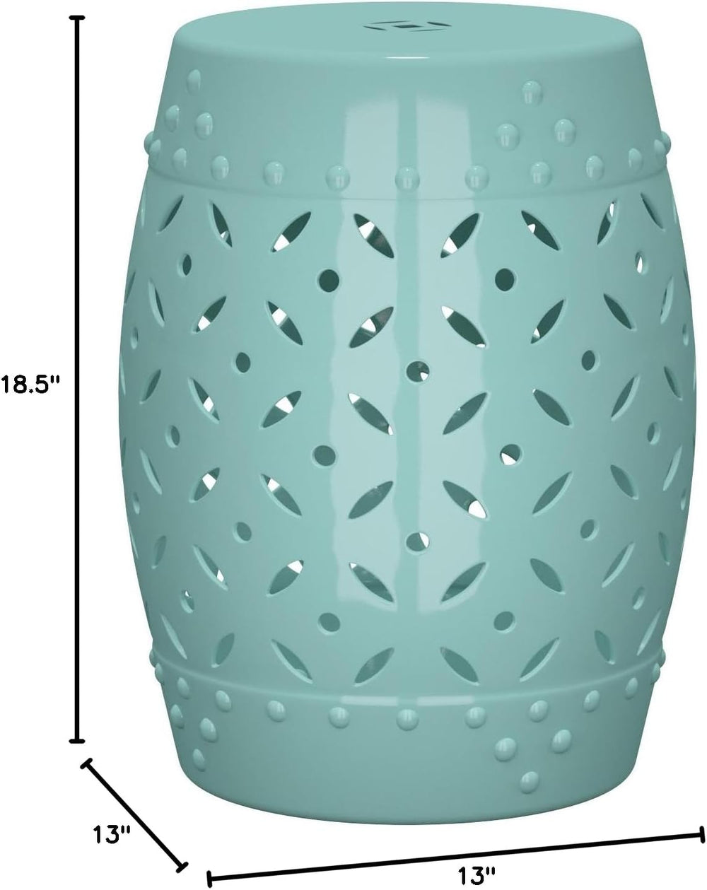 Safavieh Castle Gardens Collection Lattice Coin White Ceramic Garden Stool