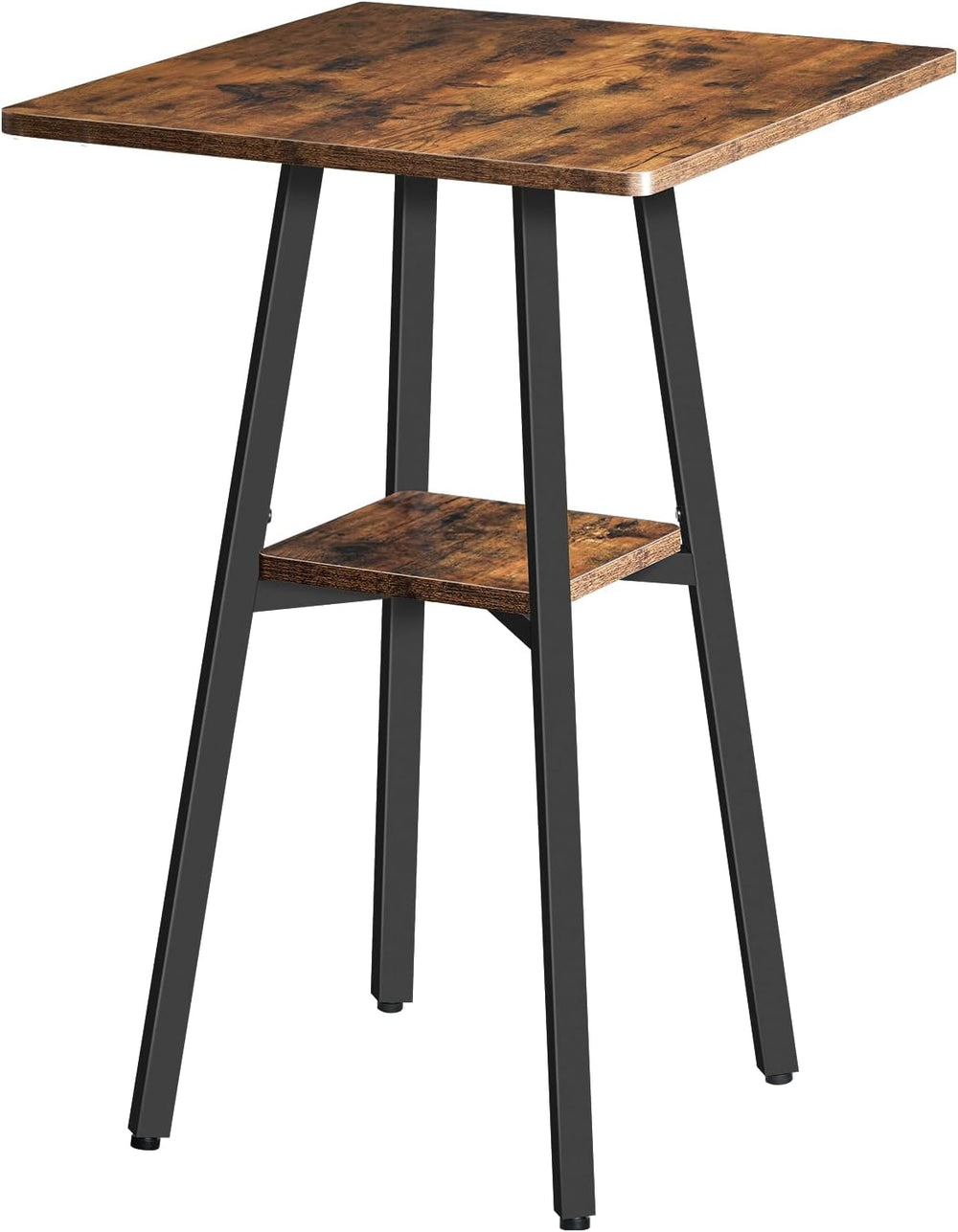 HOOBRO Bar Table, 2-Tier High Top Pub Table, Counter Height Table with Storag...