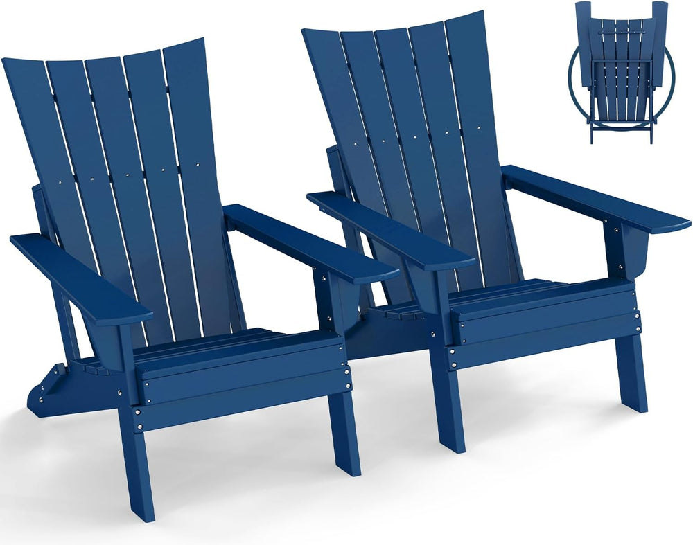 GREENVINES Folding-Adirondack-Chairs-Set-of-2 | HDPE Plastic | Arch Series | ...