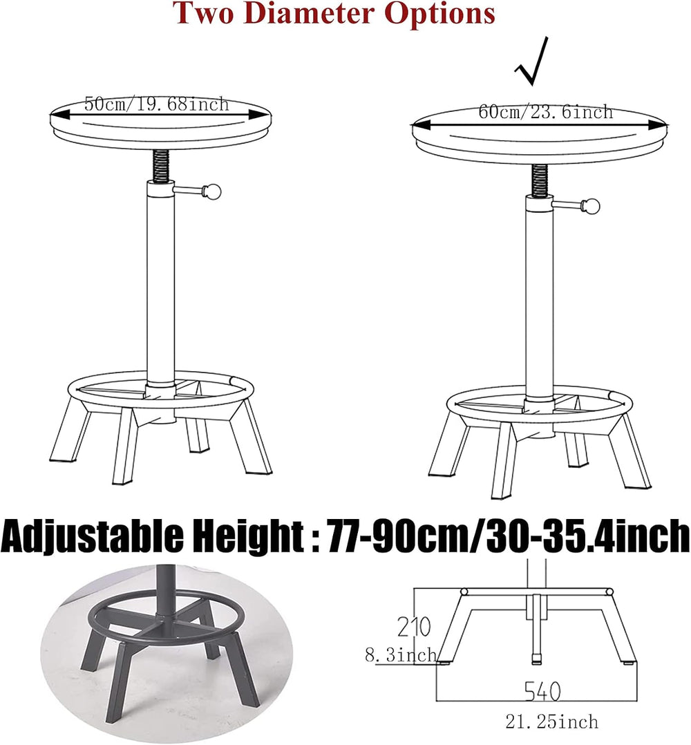 3-Piece Round Table & Chair Sets for Pub Kitchen Dining Living Party Bist...