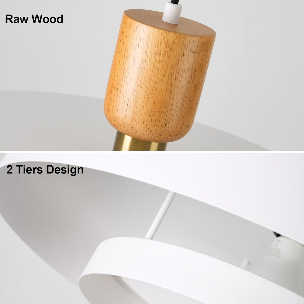 TeHenoo Large Pendant Light 19.68 inch, Matte White Shade