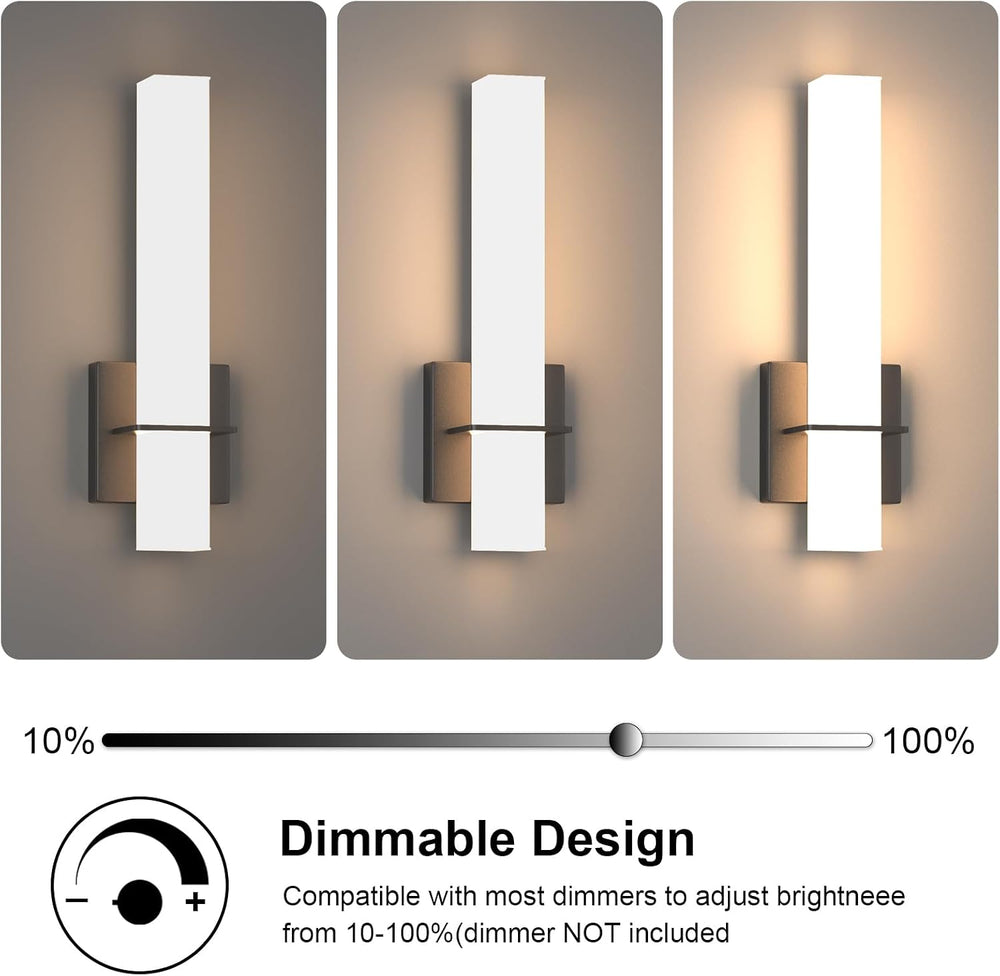 15.7inches Modern Led Wall Sconces,18W 3000K 1200Lumen Bathroom Vanity Wall L...
