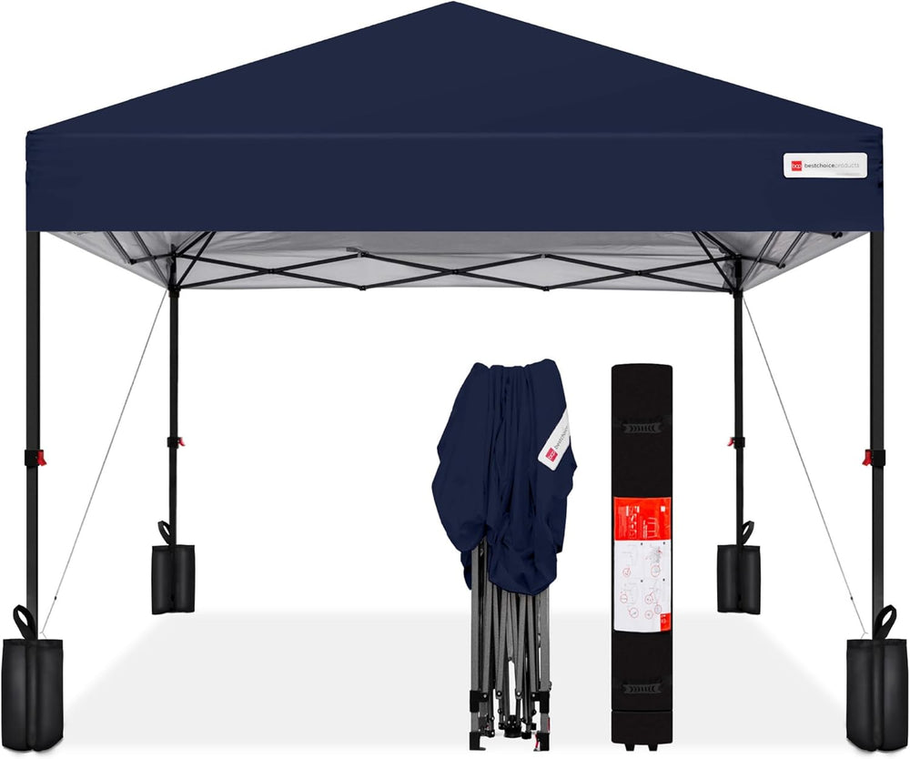 Best Choice Products 10x10 Pop Up Canopy Tent, EZ Setup, Navy Blue