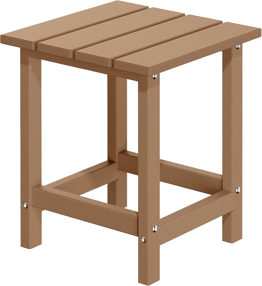 MUCHENGHY Adirondack Outdoor Side Table, 14.7" Patio Side Table Weather ...