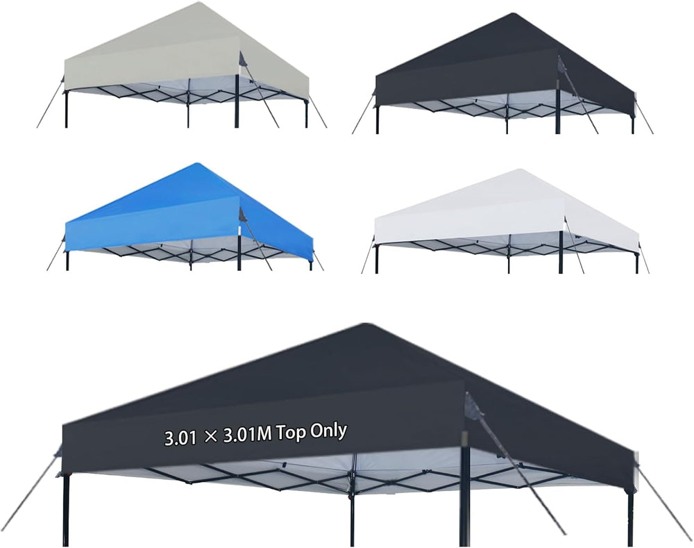 Joramoy 10x10 Canopy Replacement Top Only Straight Leg(Black)