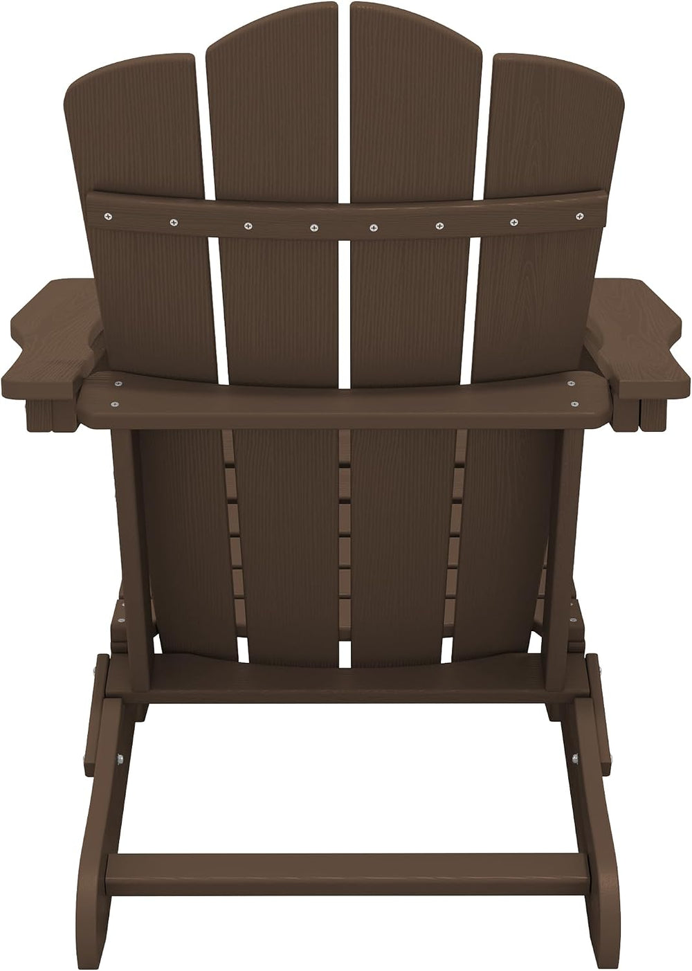 KINGYES Folding Adirondack Chair Set of 6 with Cup Holder, Coffee