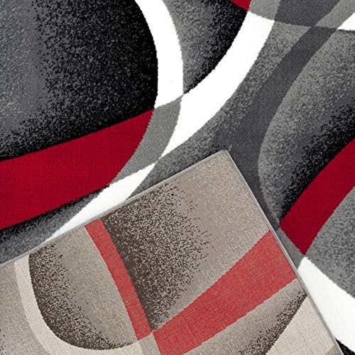 Persian Area Rugs 2305 Gray 4 ft x 5 ft Modern Abstract Area Rug