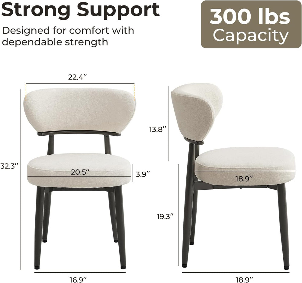Dining Chairs Set of 2, Modern Upholstered Fabric Dining Chairs