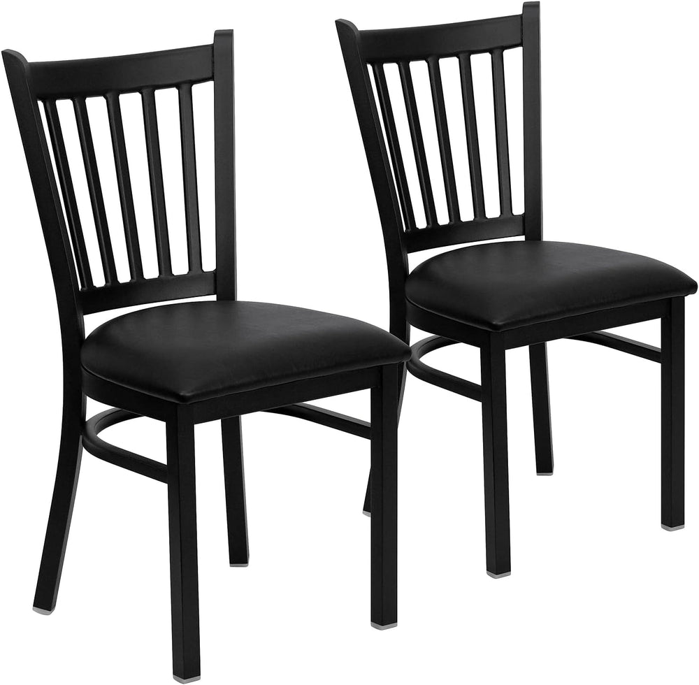 Flash Furniture Hercules Series Vertical Back Metal Restaurant Chairs, Uphols...