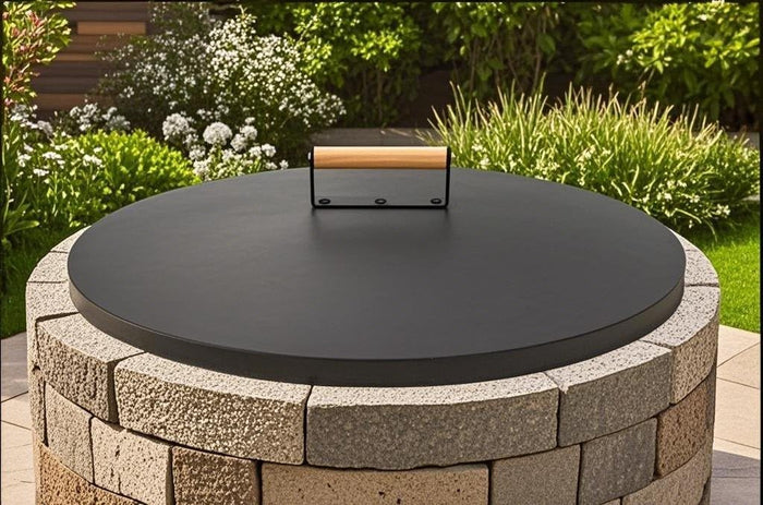 1MORE Fire Pit Lid Round 30"w/Handles,Firepit Cover,All-season Protective