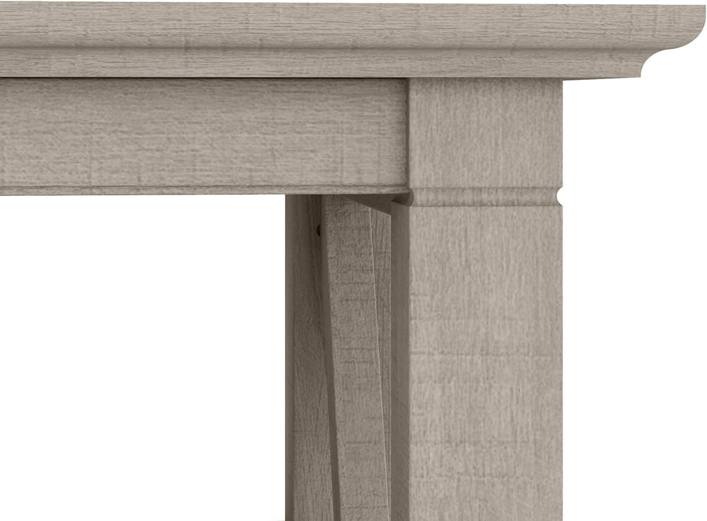 Bush Home Key West Tall TV Stand for 65 Inch TV in Washed Gray, Farmhouse Ent...