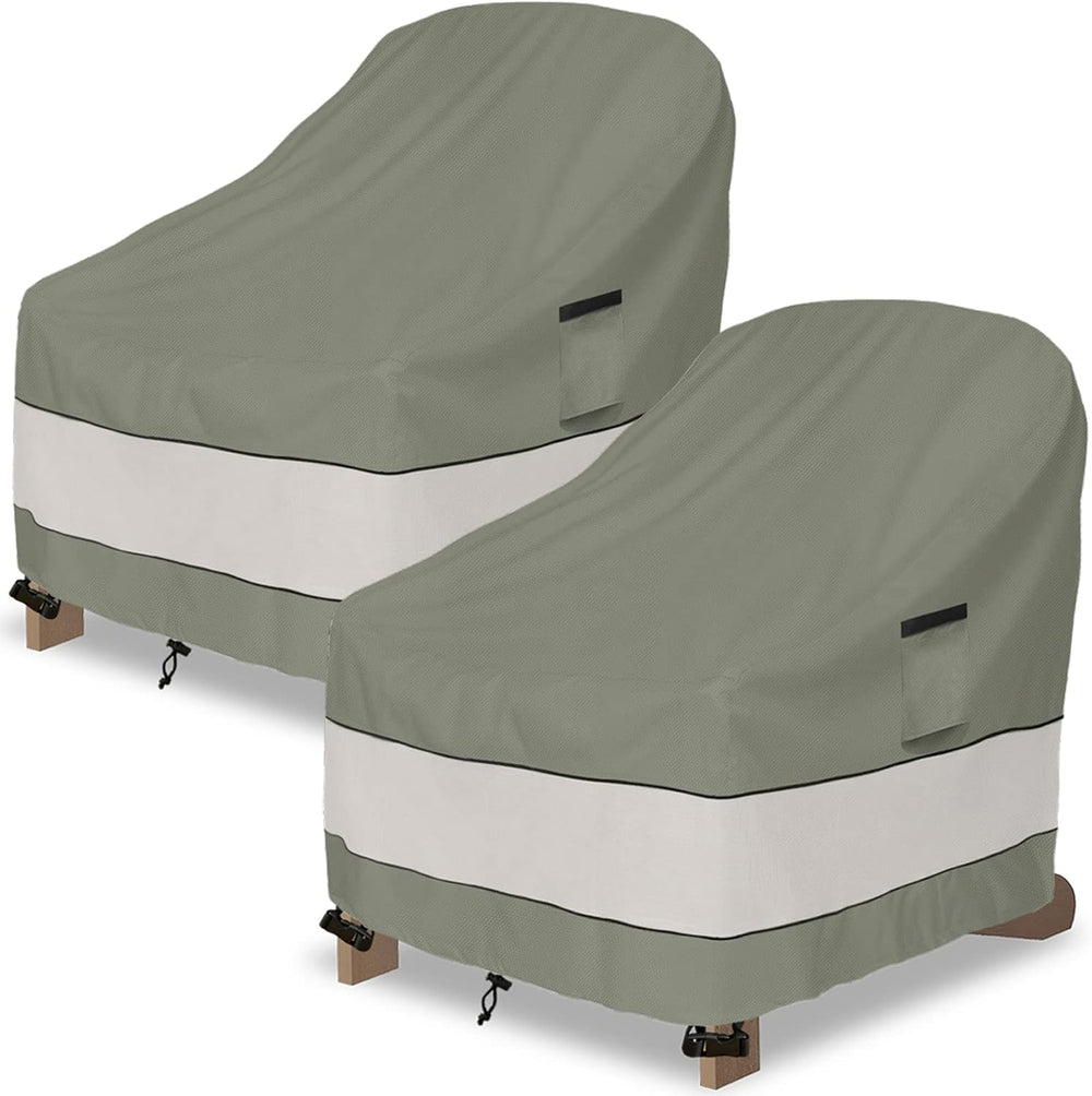 Outdoor Adirondack Chair Cover 2 Pack,Waterproof 100% Patio Chair Covers,32W ...