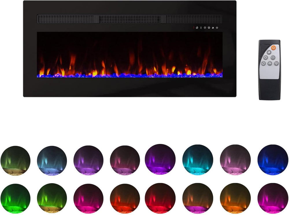Panana Electric Fireplace Heater Wall Mounted, 60 inch Wide Recessed Electric...