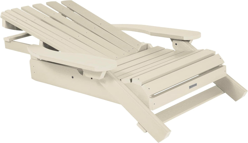 highwood Hamilton Folding and Reclining King Size Adirondack Chair, Whitewash