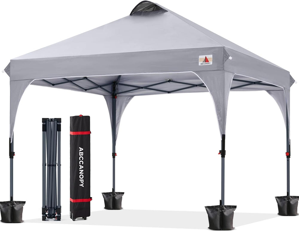 ABCCANOPY 10x10 Pop up Canopy Tent Instant Outdoor Shelter, Light Grey