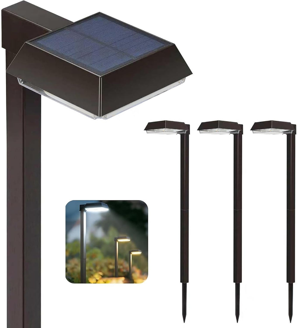Bobcat Solar Pathway Lights Outdoor Super Bright 300 lumens with 2-in-1 Warm ...
