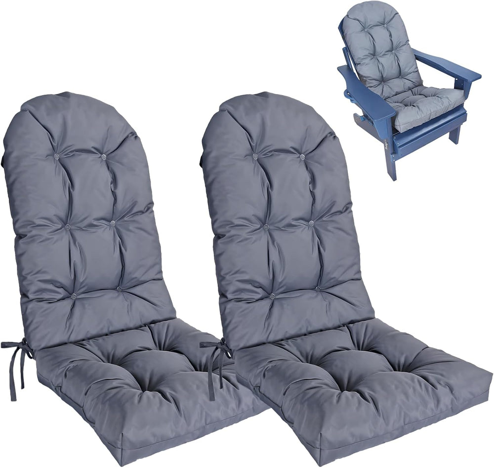 Outdoor Adirondack Chair Cushions Set of 2, Waterproof Patio Rocking Chair Cu...