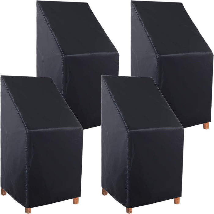 High Back Patio Chair Covers Waterproof 210d, 26w x 26d x 49h in, 4 Pack