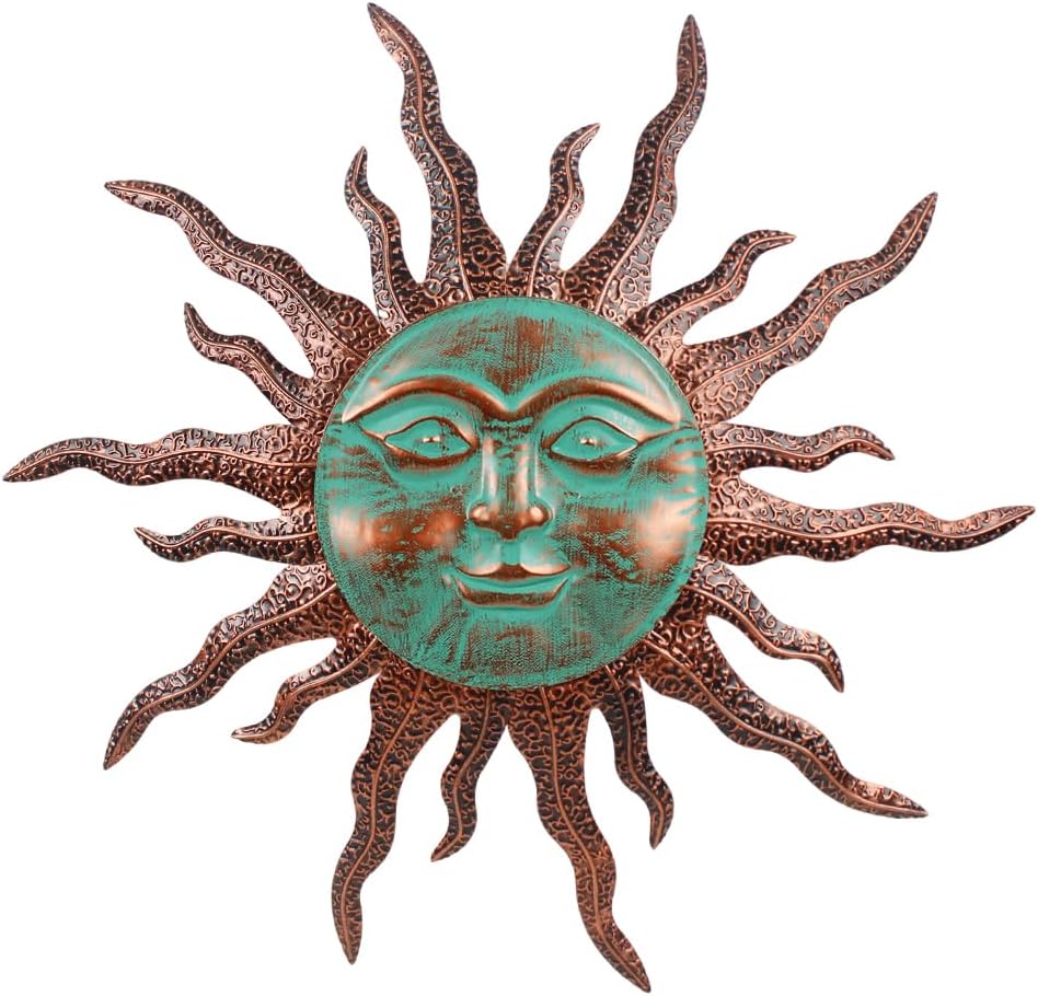 VEWOGARDEN Sun Wall Decor Large Outdoor Metal Wall Art, 30 in