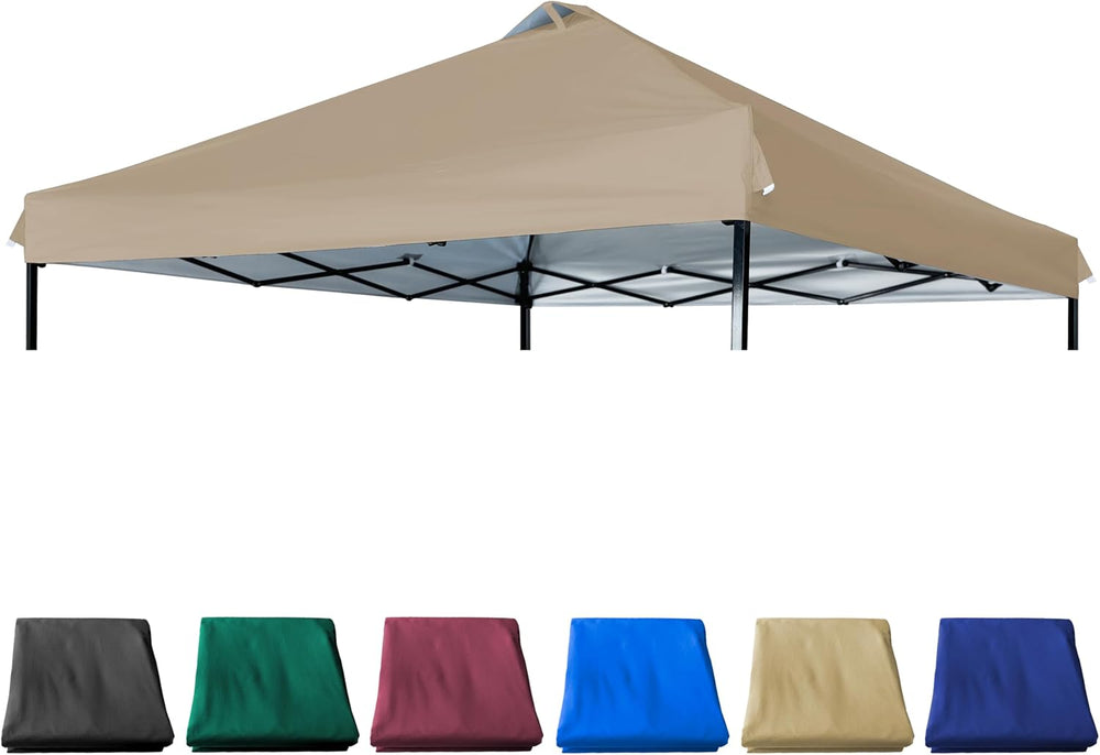 10x10 Canopy Replacement Top with Air Vent Silver Coated for Straight Leg Can...