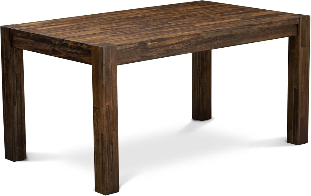 East West Furniture CN6-07-T Celina Dining Room Table - Rectangle Rustic Farm...