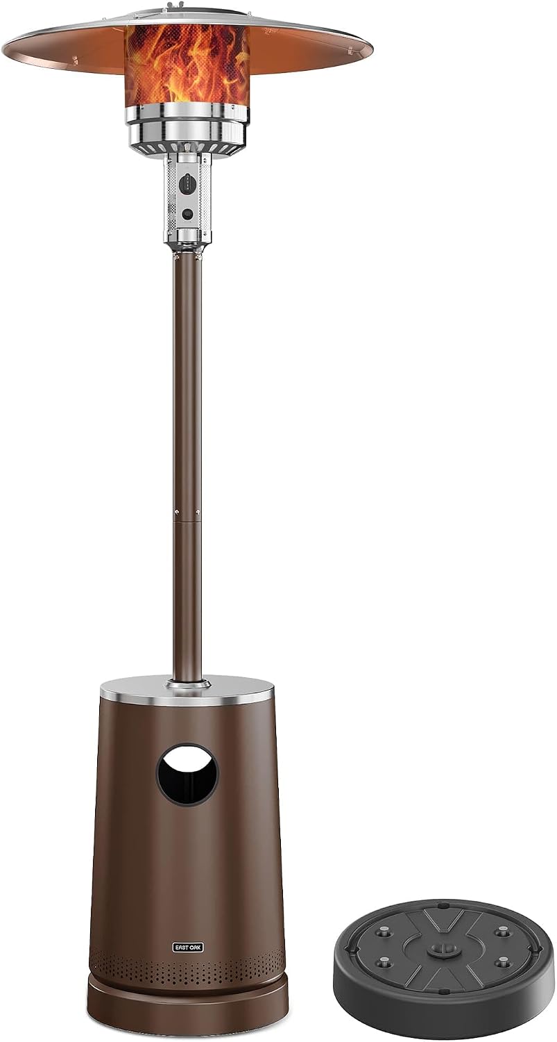 EAST OAK 50,000 BTU Patio Heater with Sand Box, Table Design, Double-Layer St...