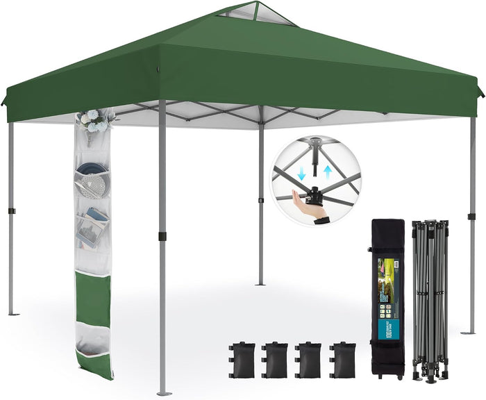 Sophia & William Canopy Tent 10x10 Pop Up One Person Push Set up Tents