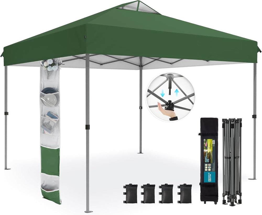 Sophia & William Canopy Tent 10x10 Pop Up One Person Push Set up Tents