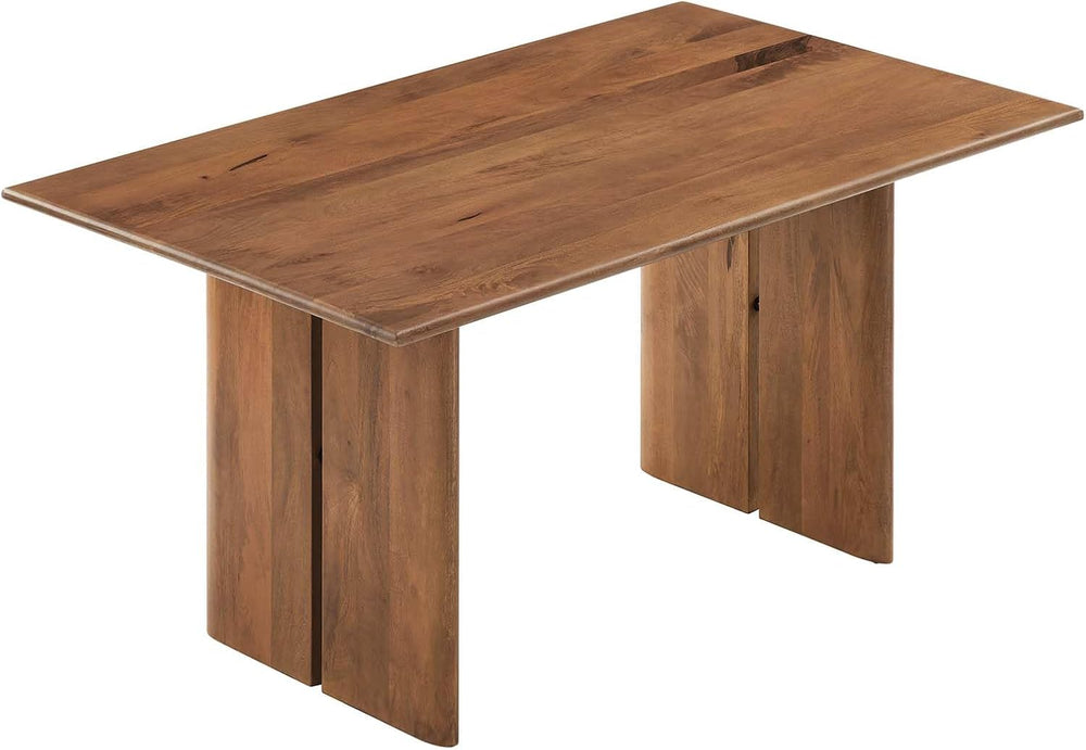 Modway Amistad 60" Solid Wood Modern Farmhouse Rectangular Dining Table ...