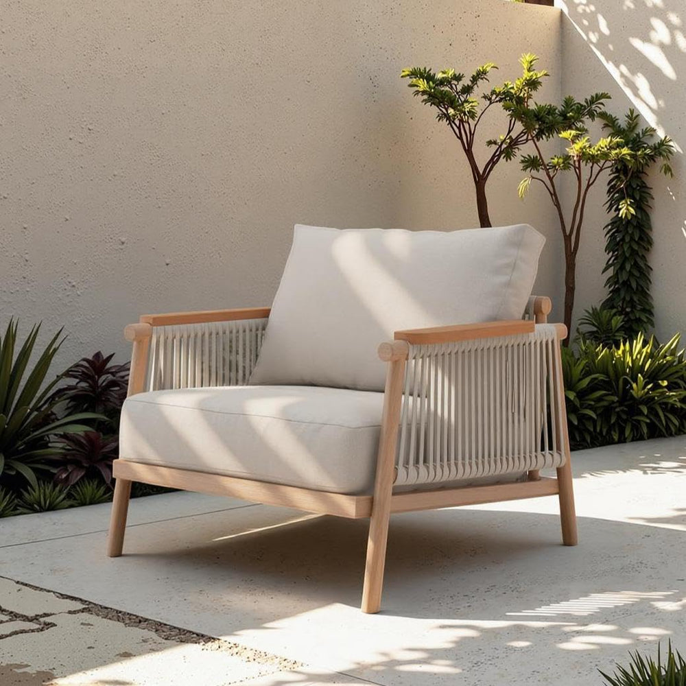 Acanva Moss Aluminum Outdoor Patio Furniture, Armchair