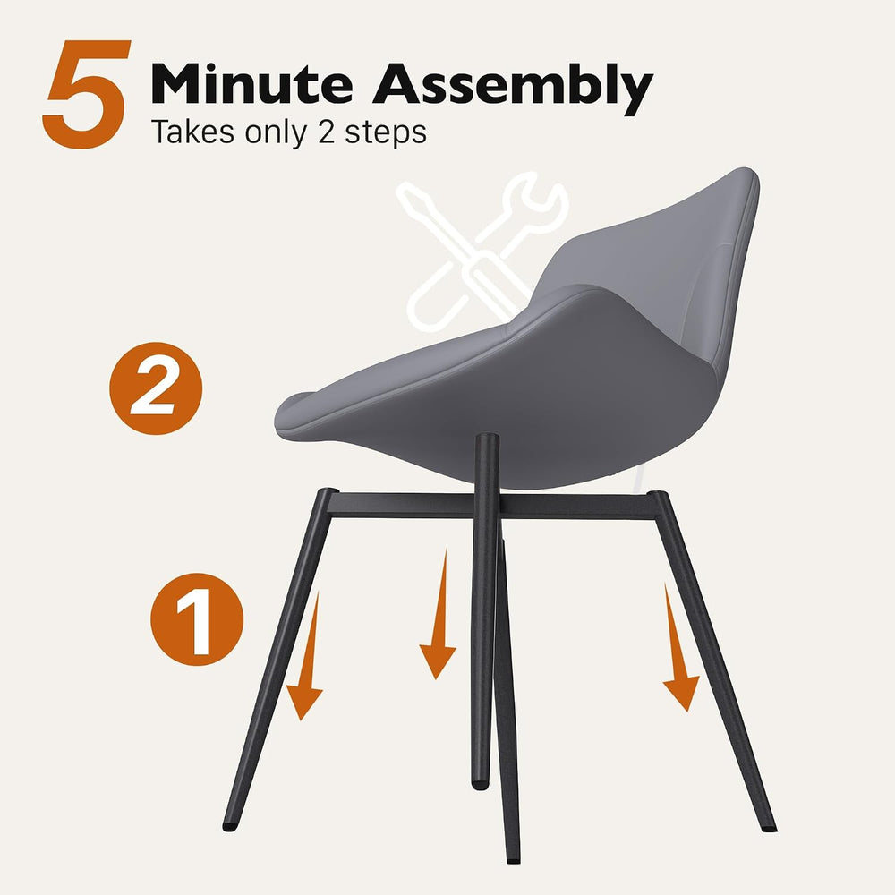 Dining Chairs Set of 4, Leather Dining Chairs for Dining Table Easy to Clean,...