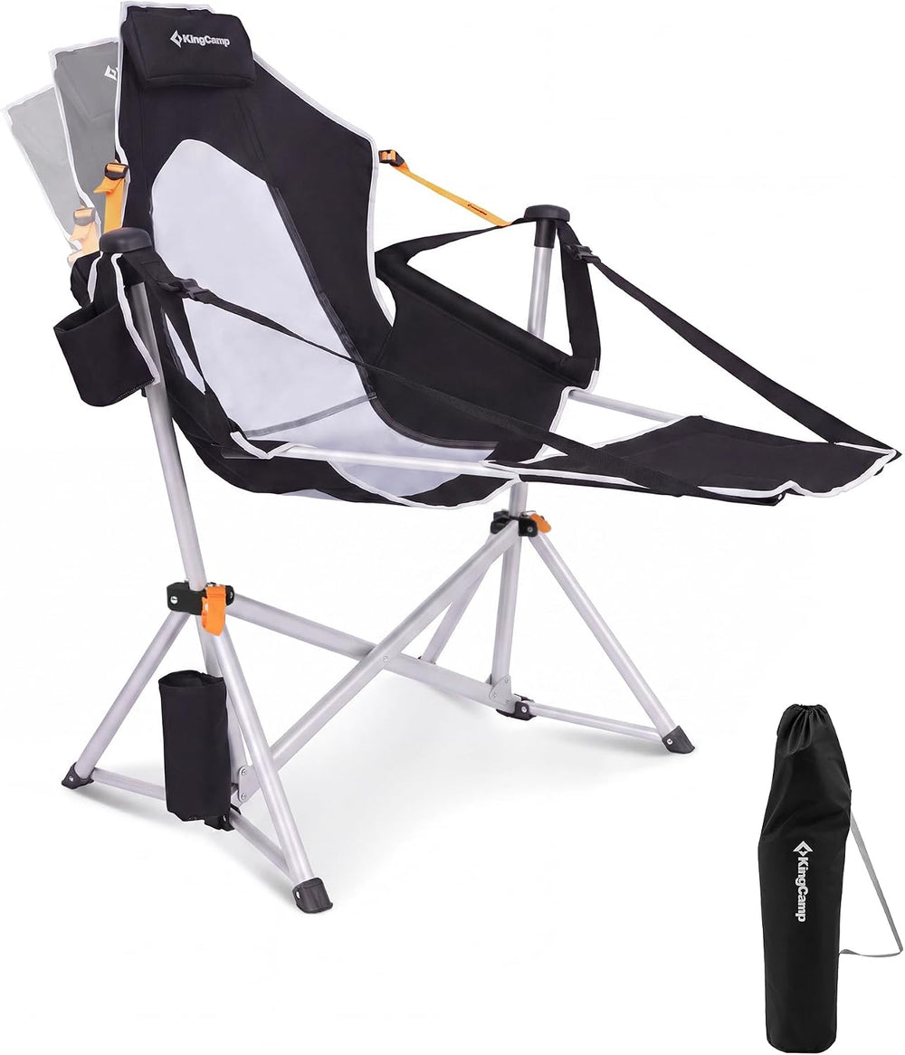 KingCamp Hammock Camping Chair with Footrest & Breathable Mesh Back 400 lbs