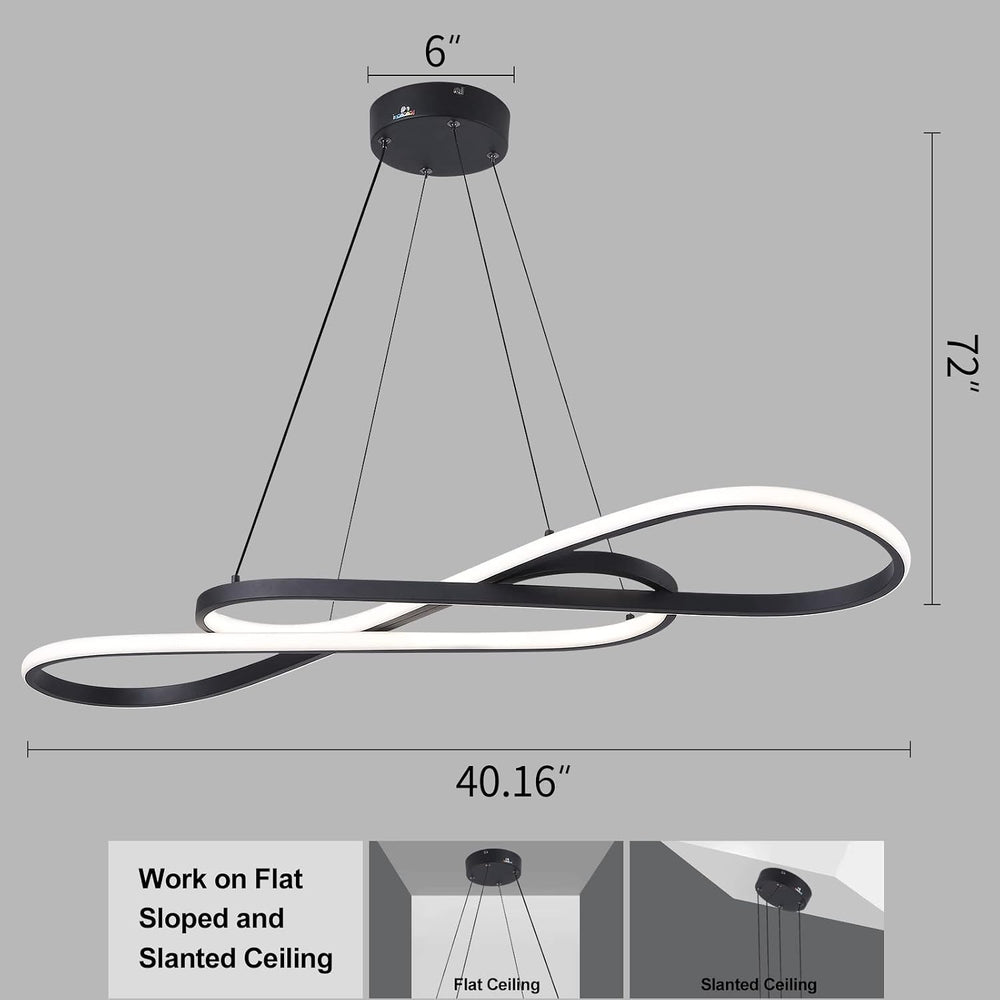 Modern LED dimmable Chandelier 45W Color Temperature 3000K-4000K-5000K Creati...