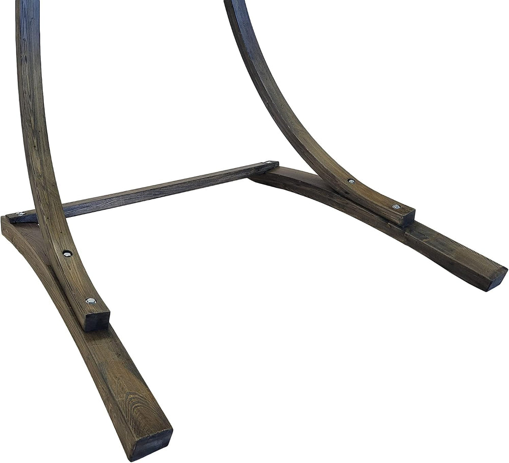 7 Ft. Coffee Stain, Wooden Hammock Chair Stand. Perfect for Indoor/Outdoor Ho...