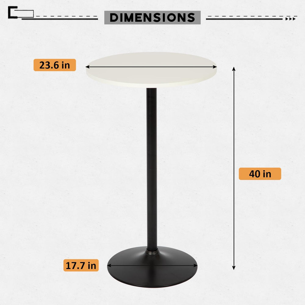 FDW Pub Table 40 Inch Height Cocktail Table Round Bistro Bar Table for Home a...