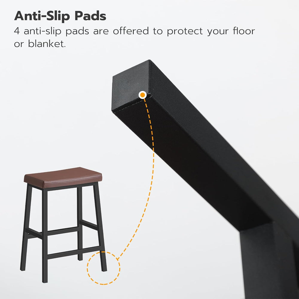 HOOBRO Bar Stools, Set of 2 Bar Chairs, Counter Height Bar Stools, 24 Inch Ba...