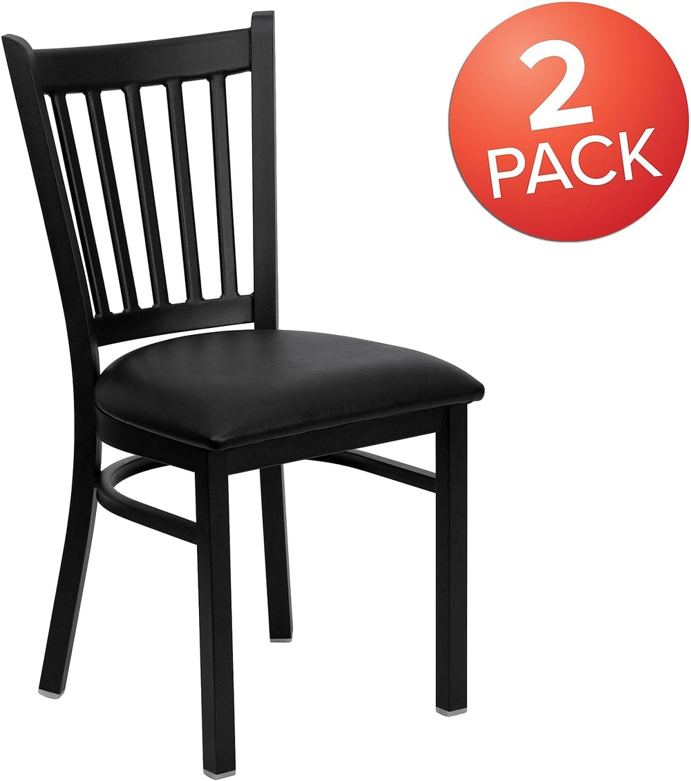 Flash Furniture Hercules Series Vertical Back Metal Restaurant Chairs, Uphols...